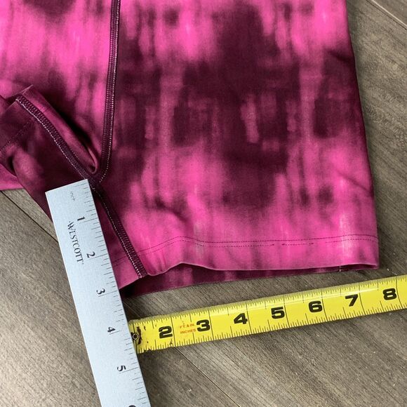 Under Armour UA Womens Sonic Compression Shorts Size Small Pink Tie Dye Stretch - Picture 9 of 9
